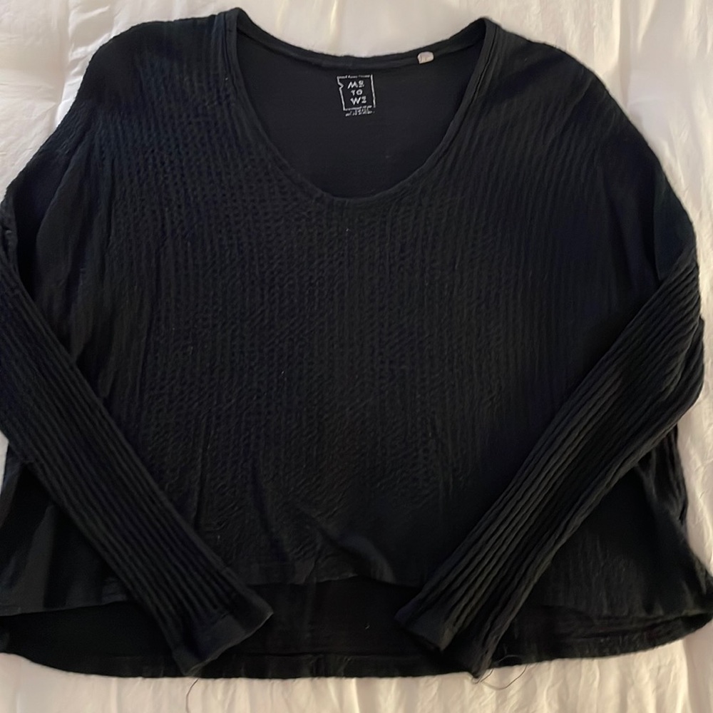 3 for $30 - Pacsun Me to We Black Long Sleeve Waffle Top
